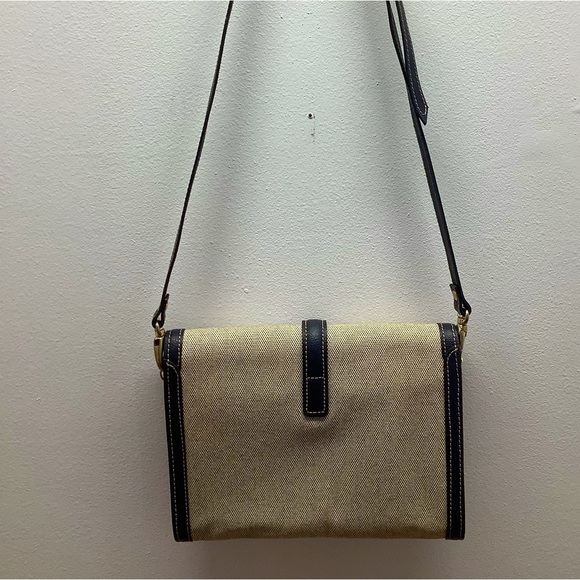 Canvas leather lining crossbody bag preowned - Picture 2 of 6